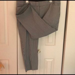 Striped crop pants waist is 20.5” inseam is 21”